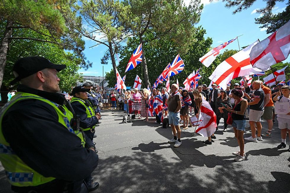Migrant protest