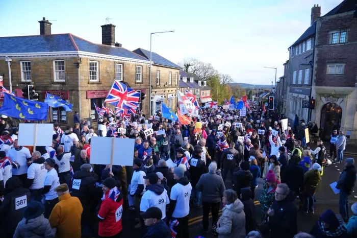 Migrant protest