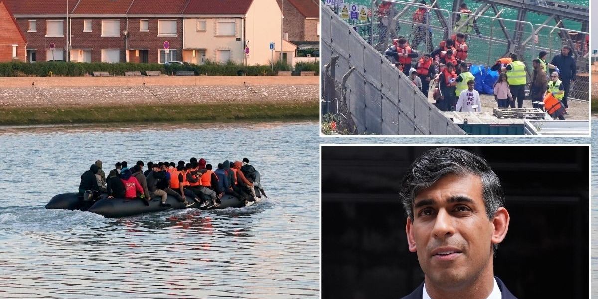 NextImg:Migrant sends personal message to Rishi Sunak as he jumps in dinghy to cross Channel