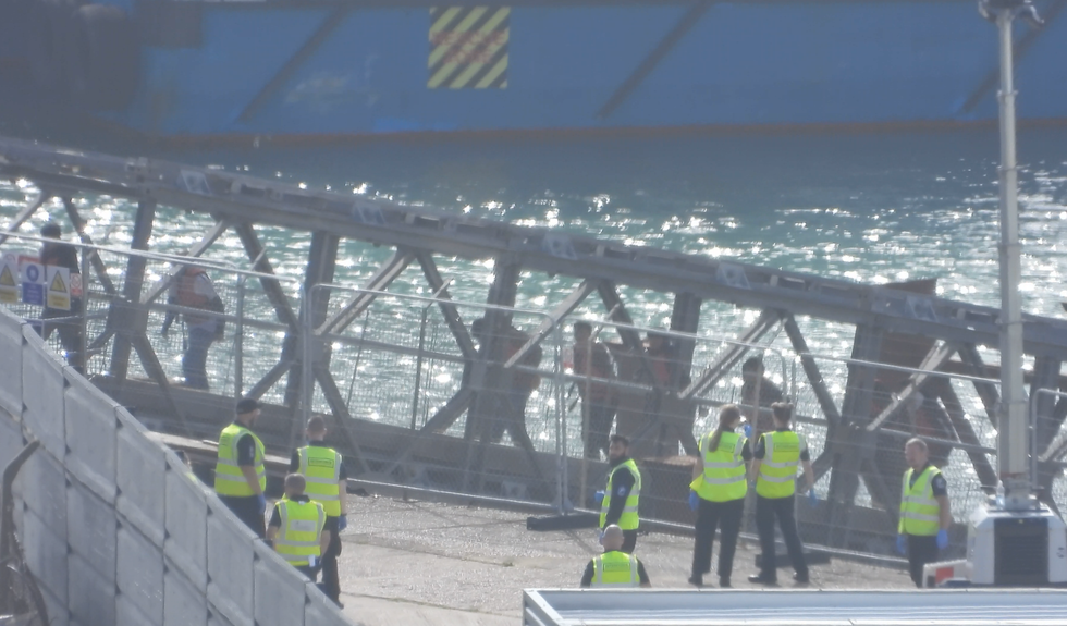 Migrants arrive at Dover