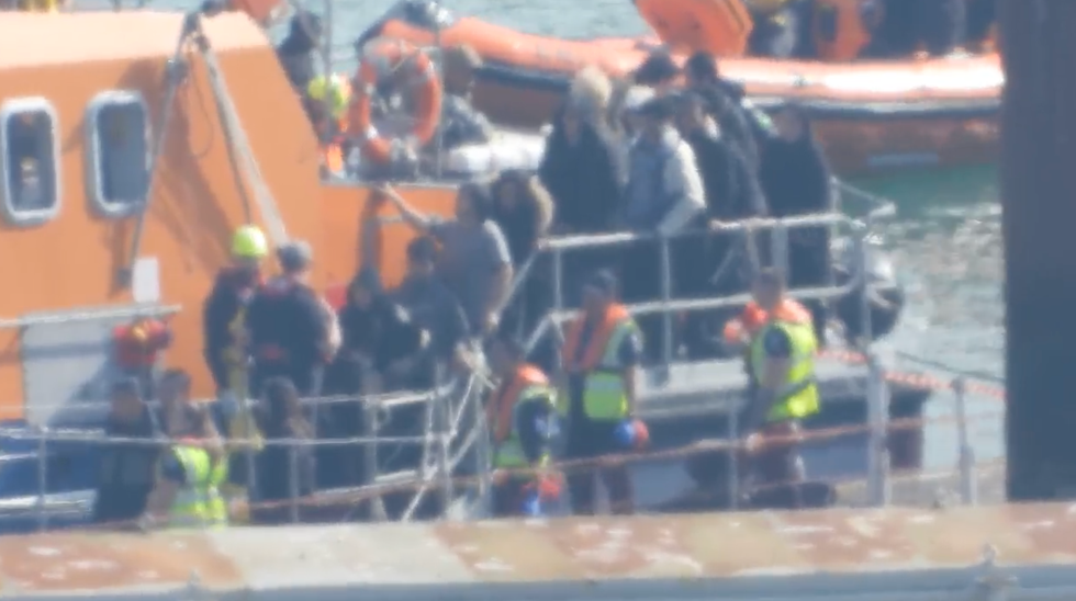 Migrants arrive at Dover