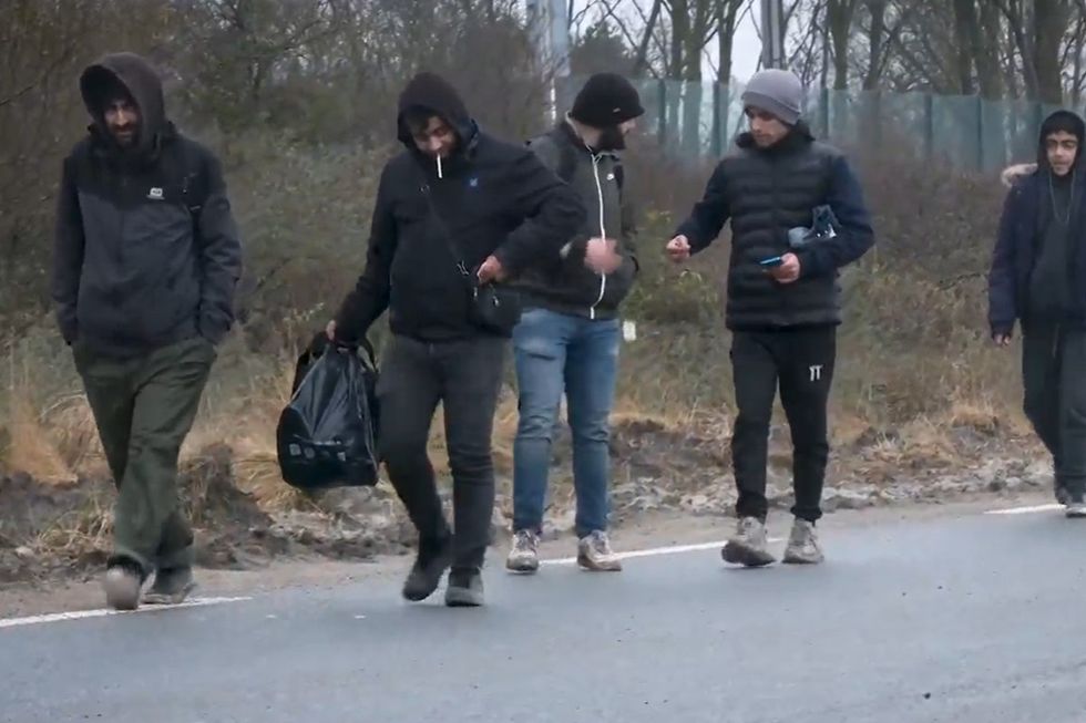 Migrants arrive in northern France