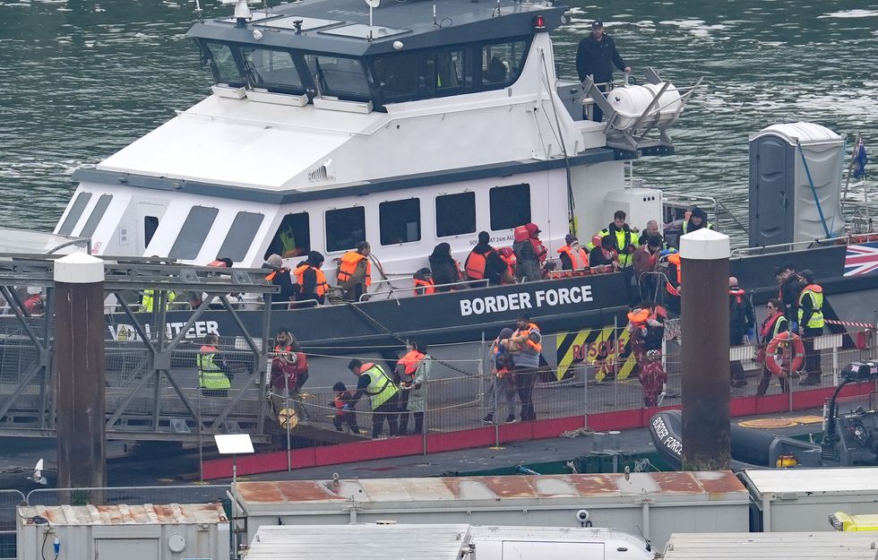 Migrants arriving at Dover