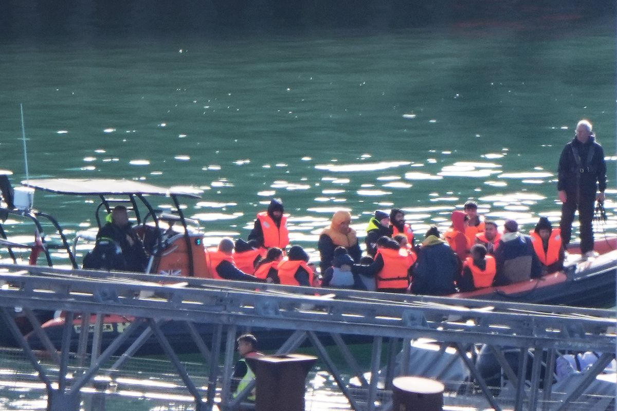 Migrants arriving at Dover