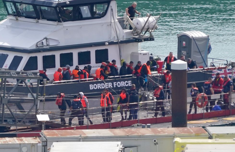 Migrants arriving in Britain