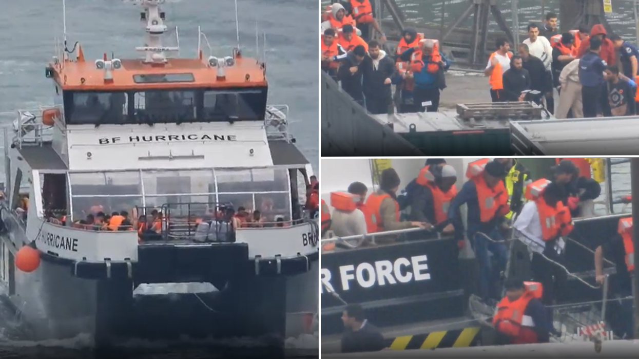 Migrants arriving in Britain
