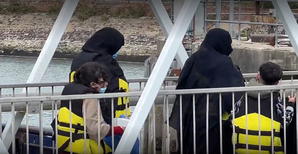 Migrants arriving in Dover
