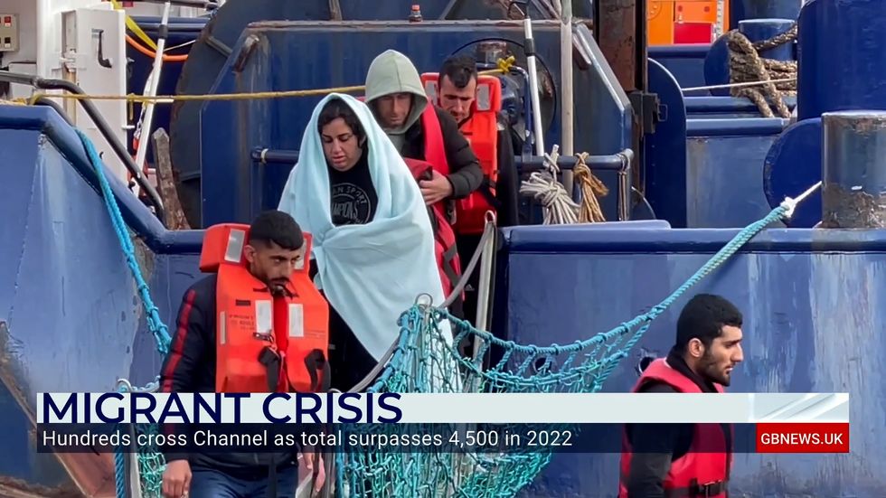 Migrants arriving in Dover