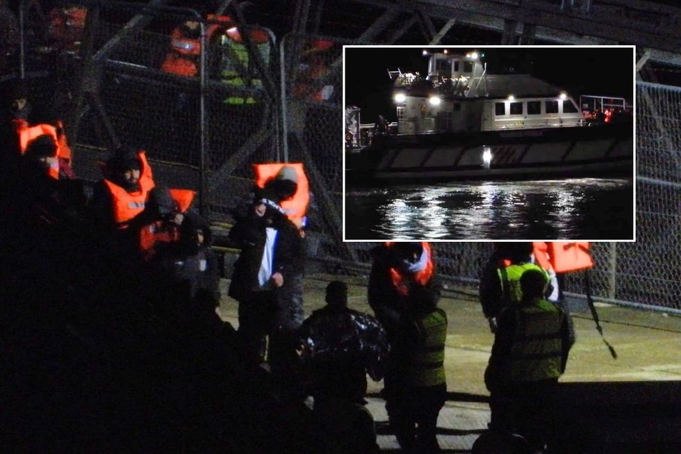 Migrants arriving in Dover