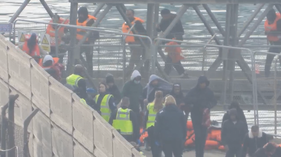 Migrants arriving in Dover