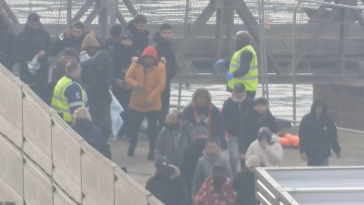 Migrants arriving in Dover