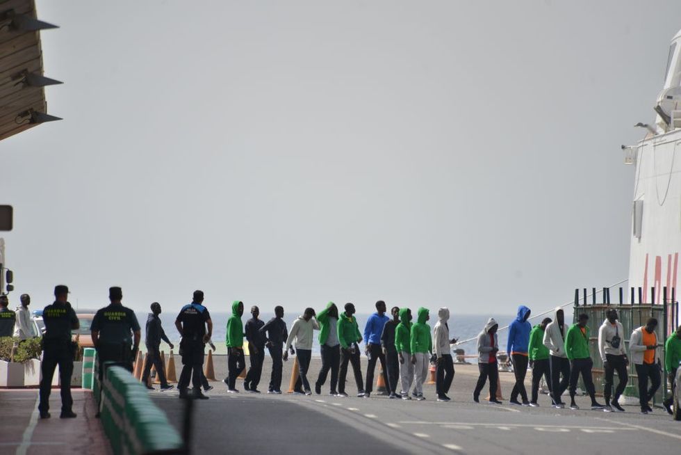 Migrants Arriving In El Hierro in October, 2023