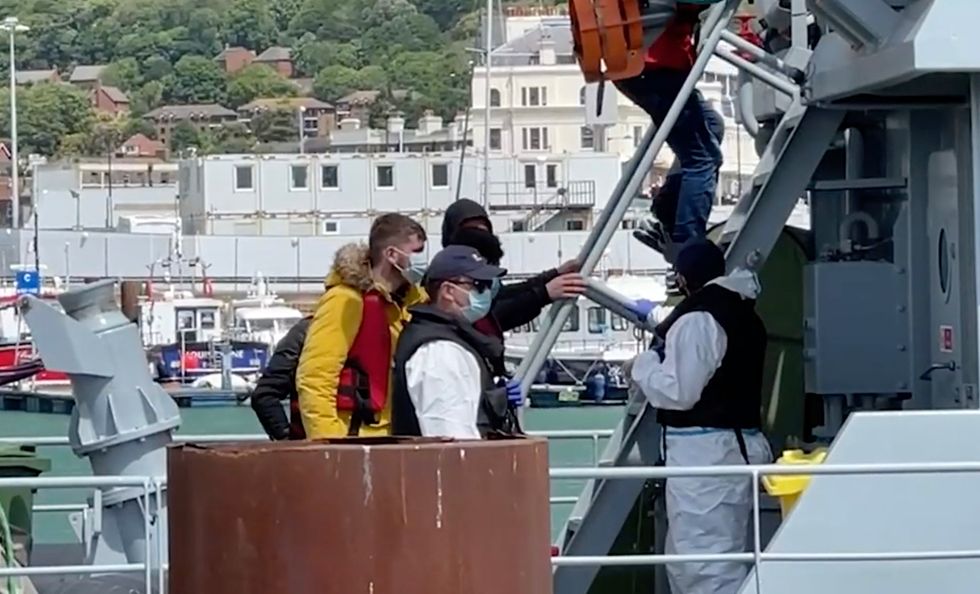 Migrants arriving in the UK