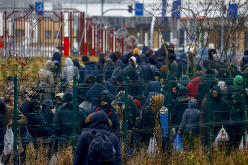 Migrants at Polish-Belarussian border