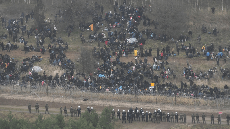 Migrants at Polish-Belarussian border