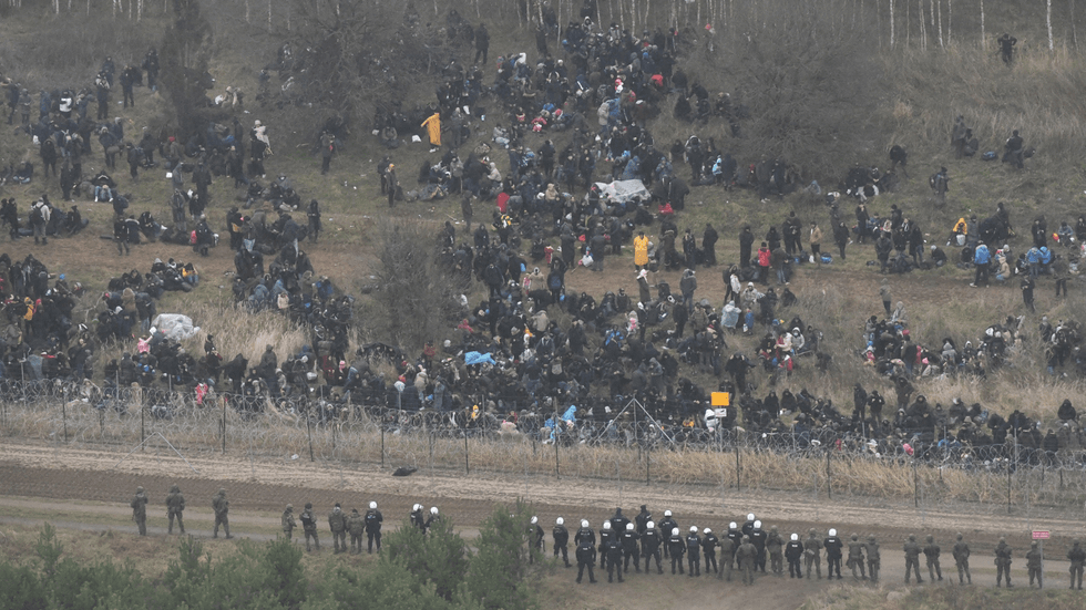 Migrants at Polish-Belarussian border