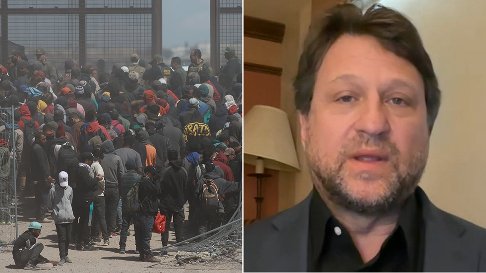 Migrants at the US-Mexico border and Todd Bensman