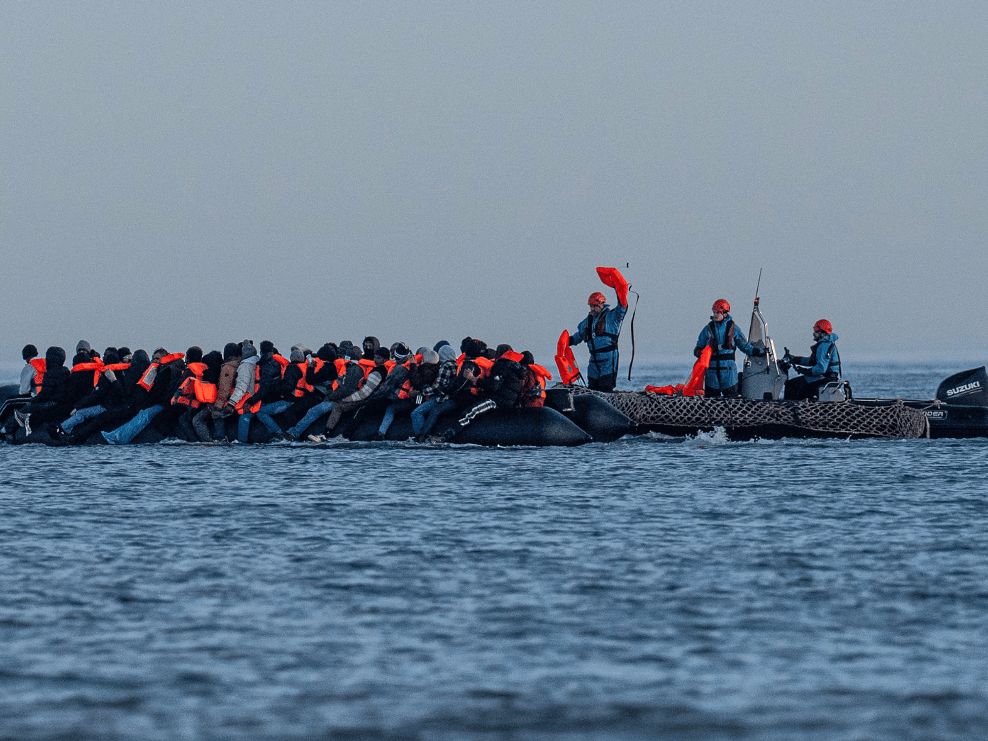 Migrants Attempt Channel Crossing In Small Boats