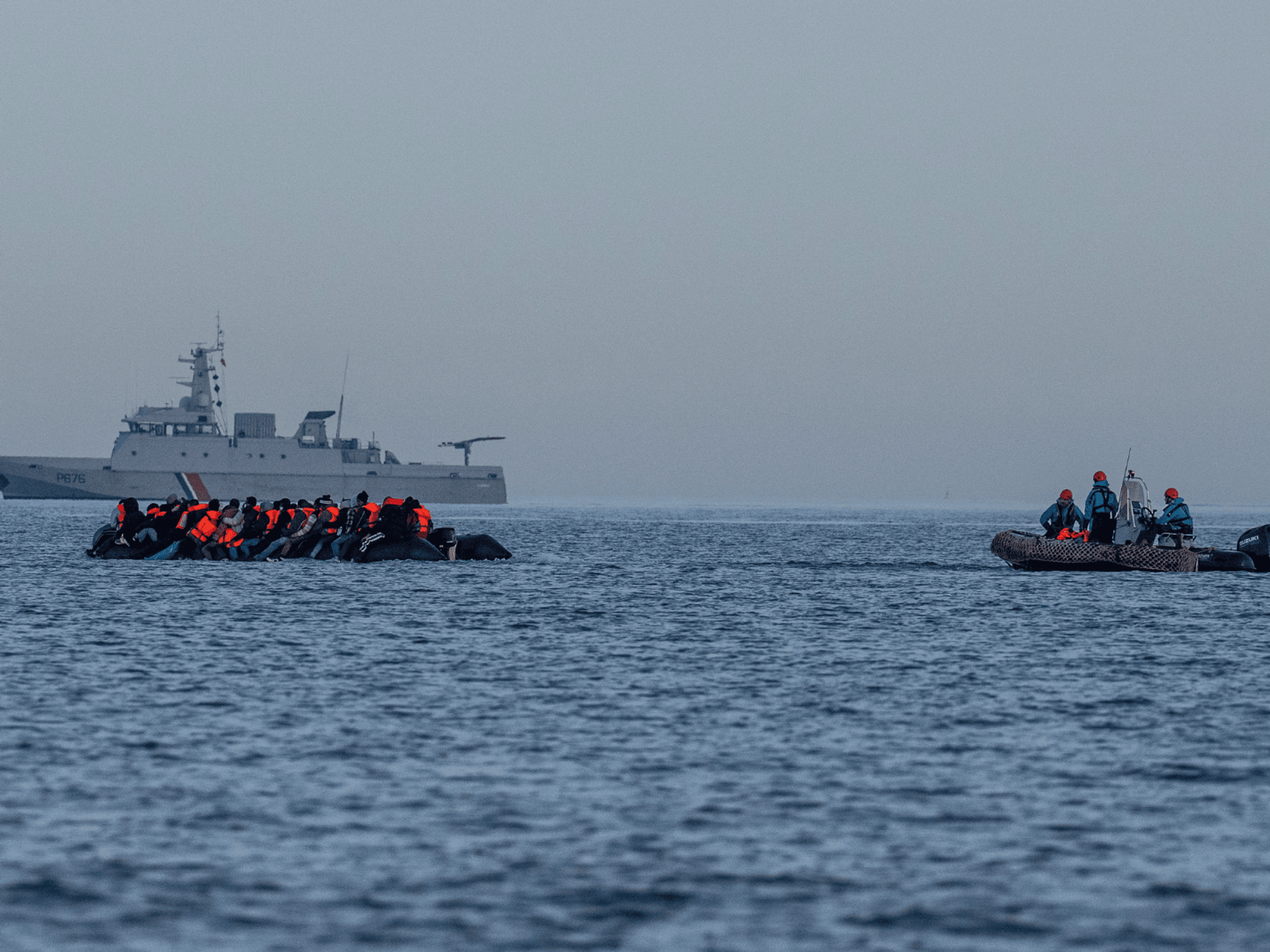 Migrants Attempt Channel Crossing In Small Boats