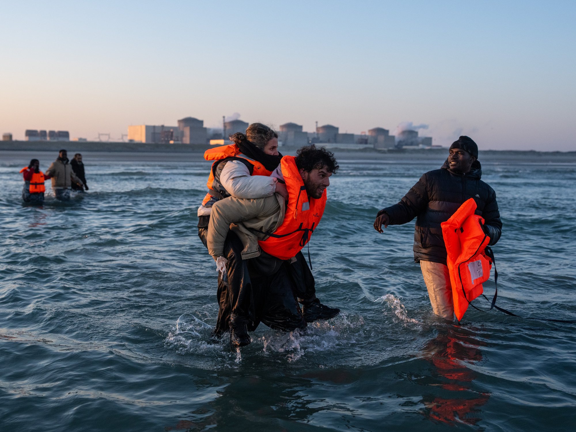 Migrants attempt to cross the Channel