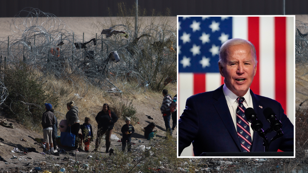 Migrants crossing border/Joe Biden
