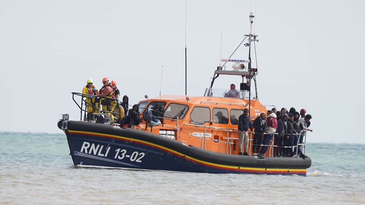 Migrants crossing the channel