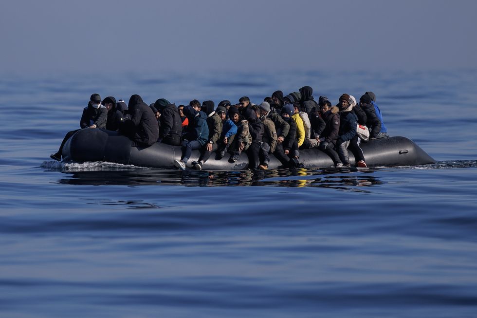 Migrants crossing the Channel