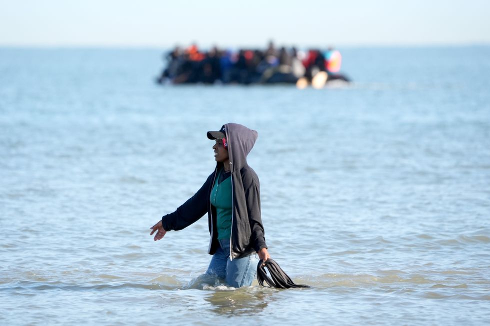 Migrants crossing the channel