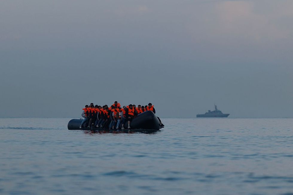 Migrants crossing the Channel