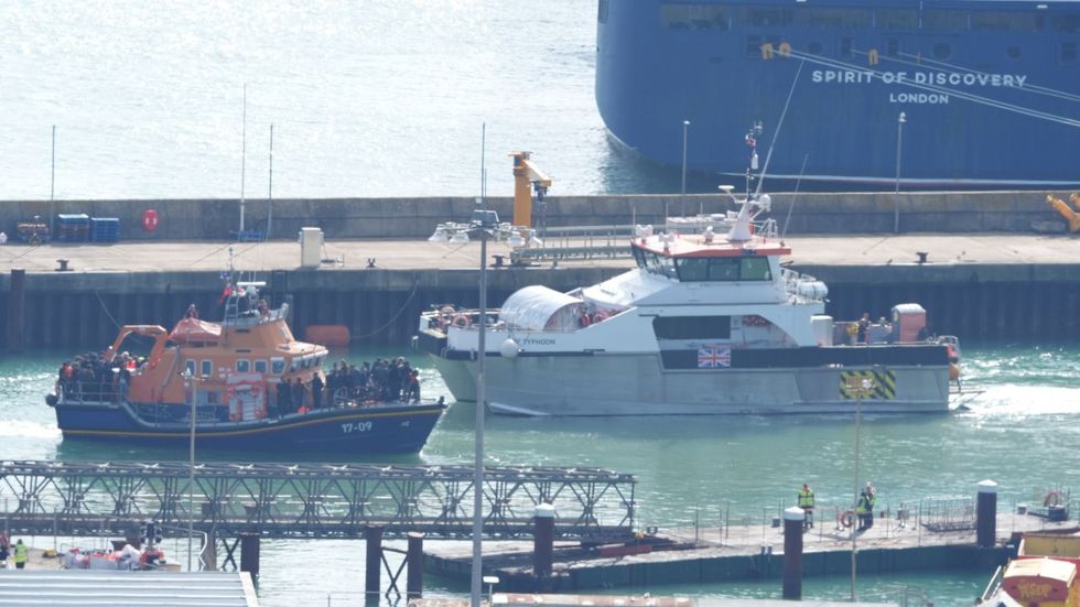 Migrants crossing The Channel