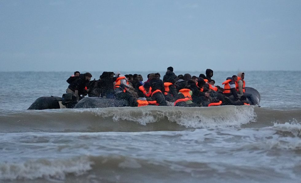 Migrants crossing the Channel