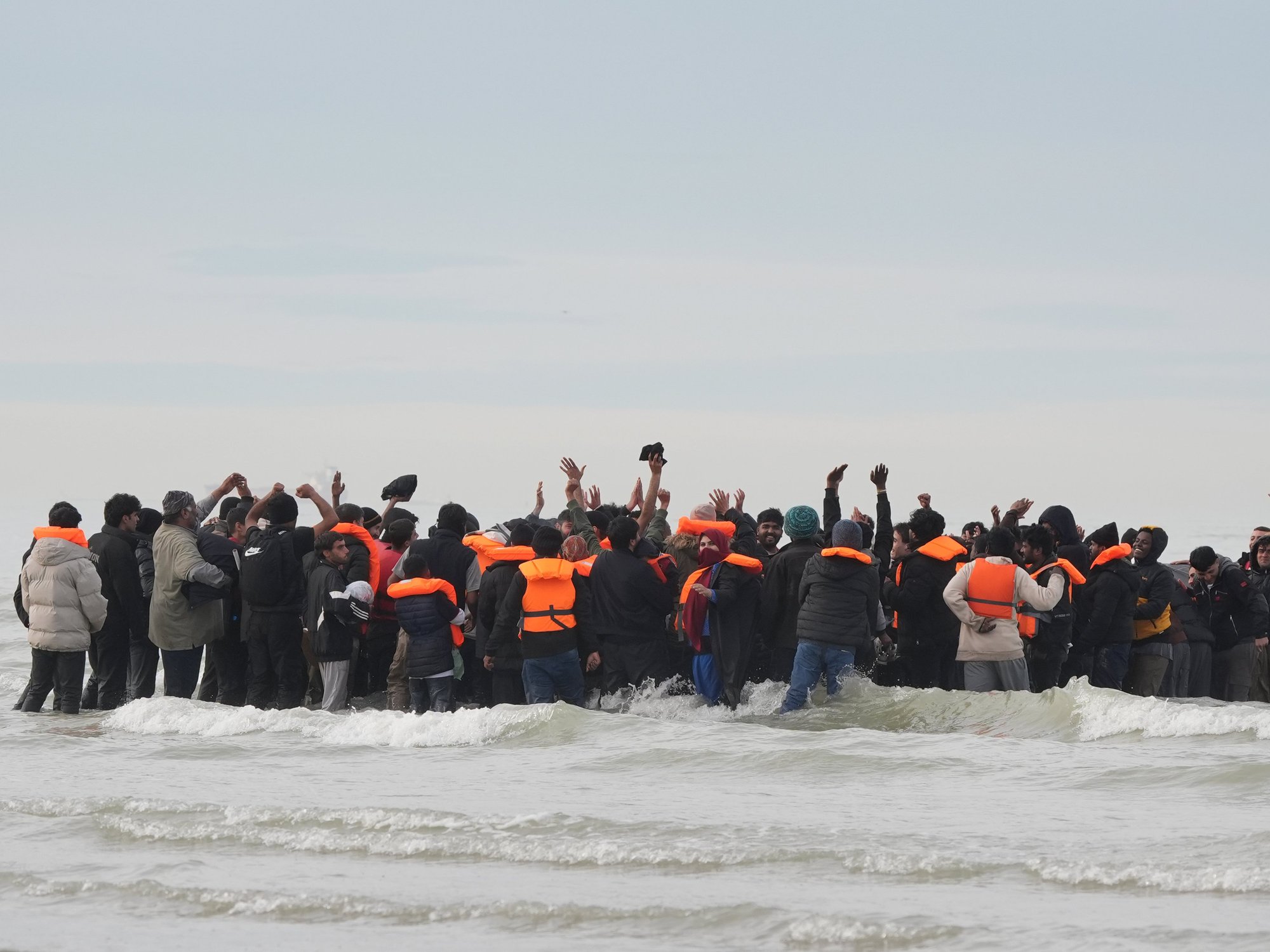 Migrants crossing the Channel