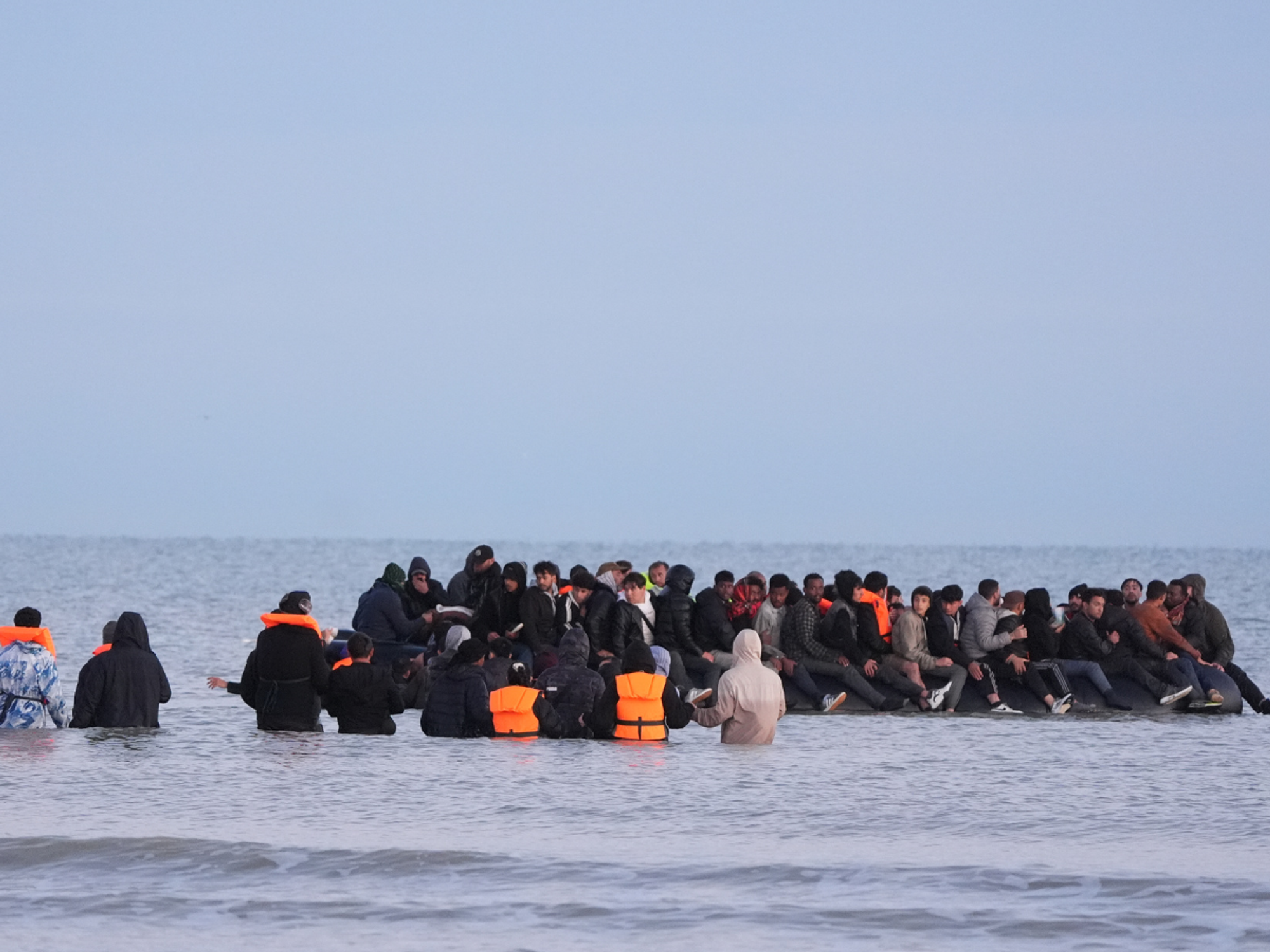 Migrants crossing the Channel