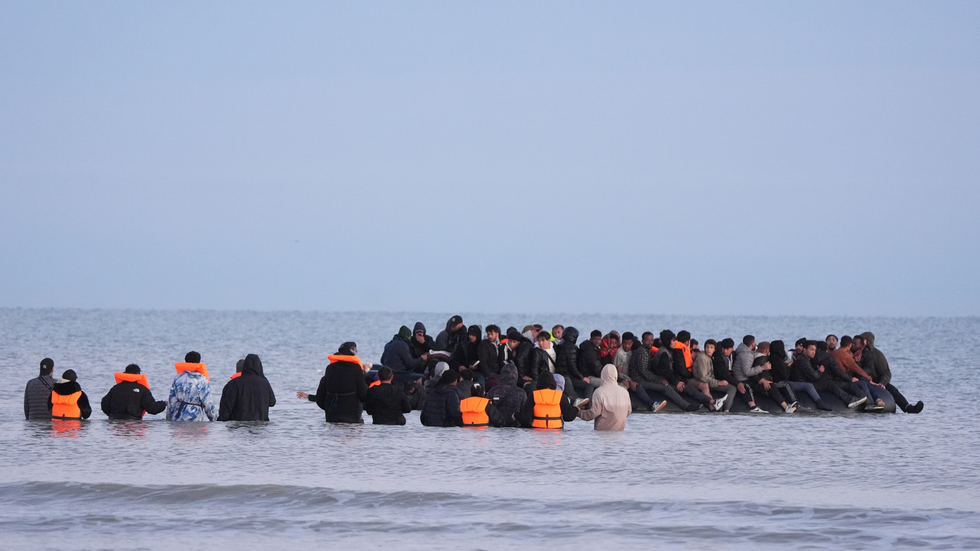 Migrants crossing the Channel