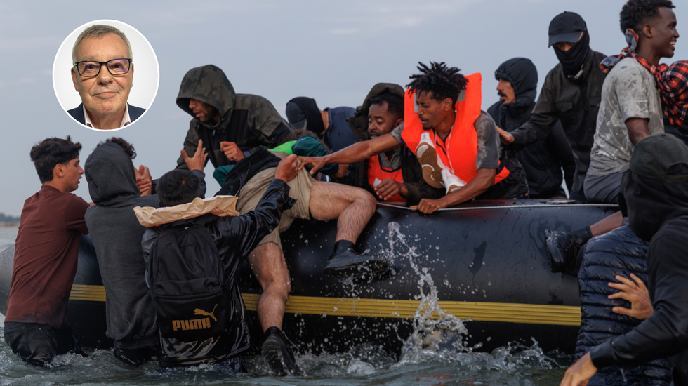 Migrants crossing the Channel
