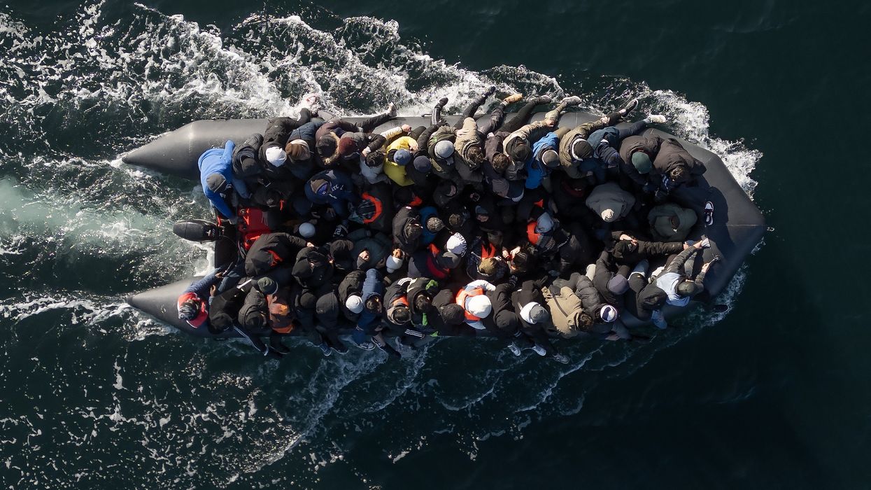 Migrants crossing the English Channel