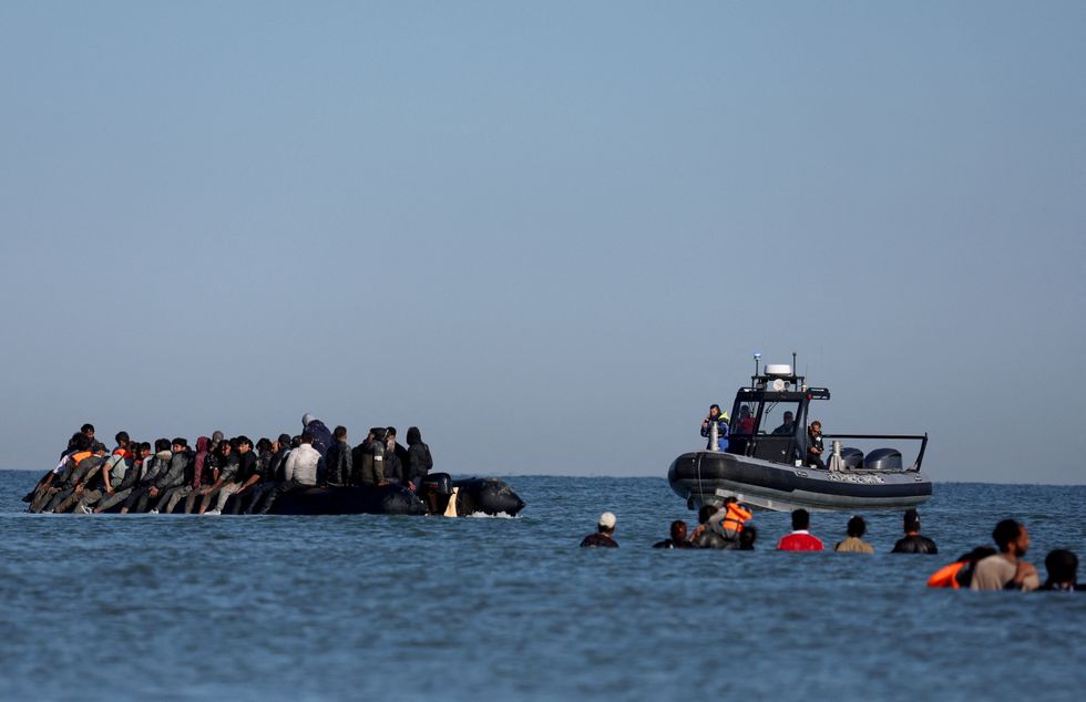 Migrants crossing the English Channel