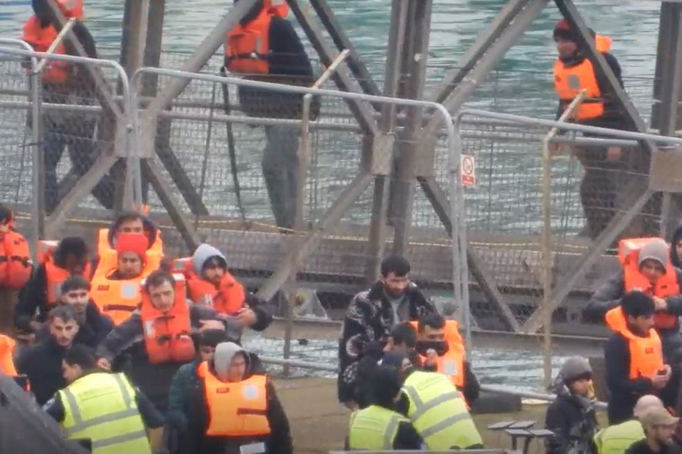 Migrants disembark in UK