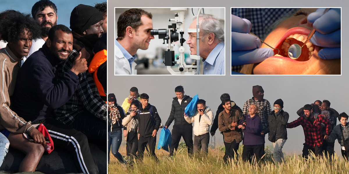 NextImg:Channel migrants entitled to free prescriptions, eye tests, dental care and wigs on NHS