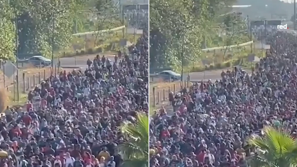 Migrants head for the US border