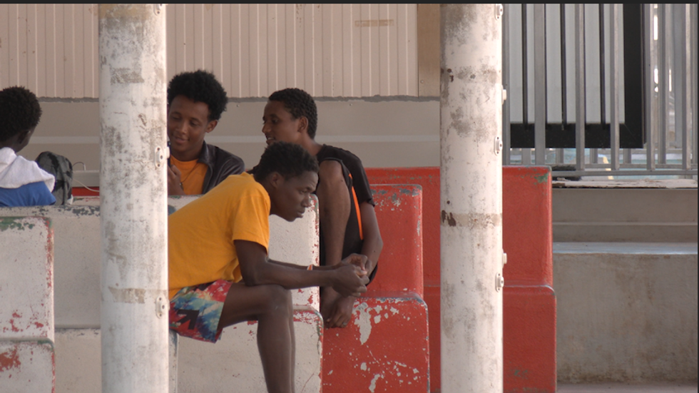 Migrants in Lampedusa