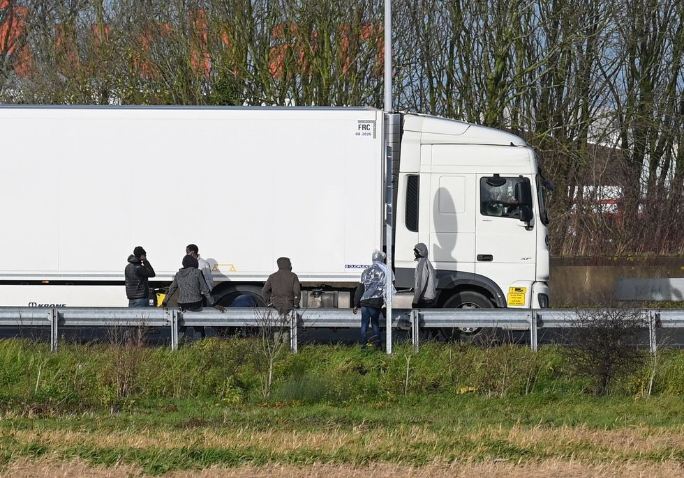 Migrants in lorry