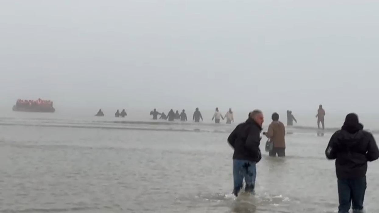 Migrants in northern France