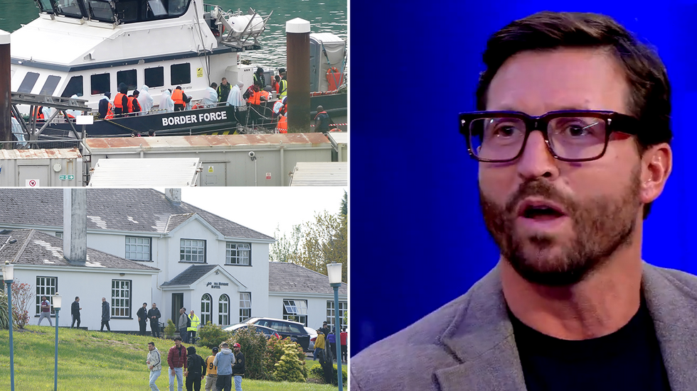 Migrants make their way across the channel, a hotel housing asylum seekers and Adam Brooks