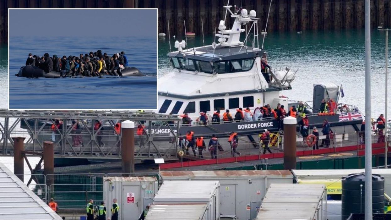 Migrants on a boat