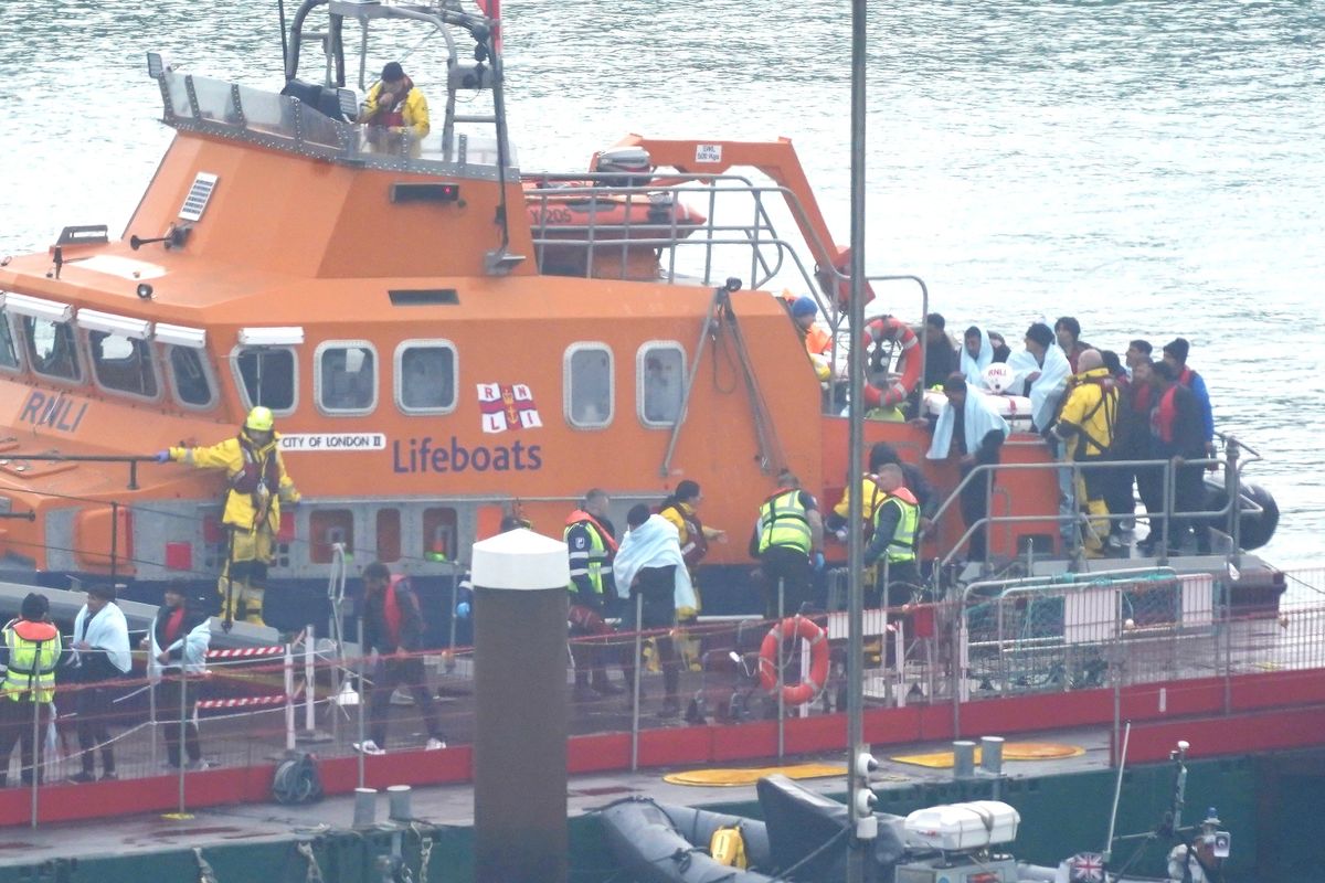 Migrants on a lifeboat