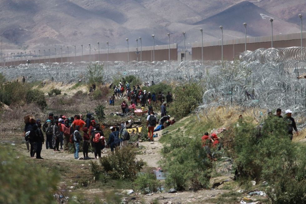 Migrants on the US-Mexico border