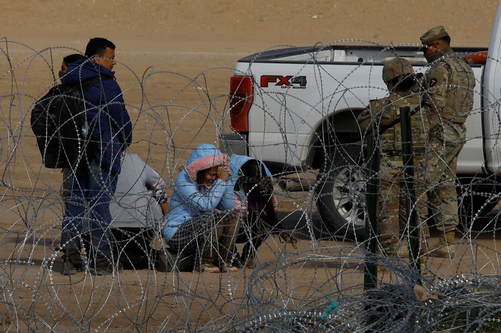 Migrants on the US southern border