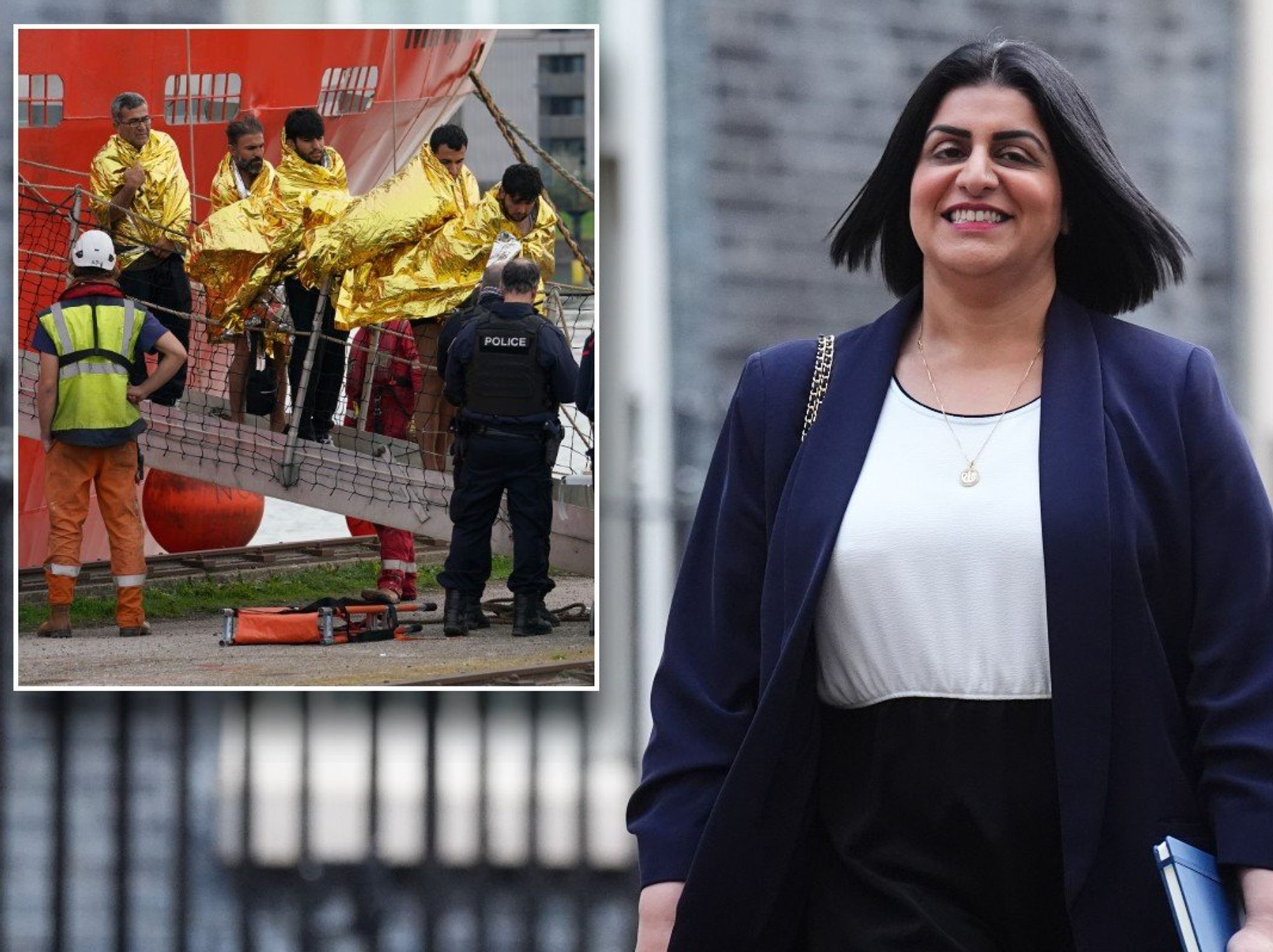 Migrants rescued by French police and Shabana Mahmood