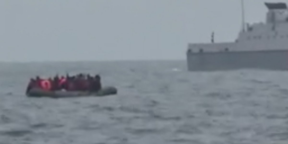 NextImg:WATCH as migrants spotted make way across Channel on Christmas Day in shocking footage